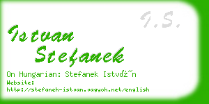 istvan stefanek business card